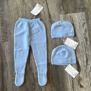 Paz Rodriguez for baby Boys Blue Soft Knitted Three Piece Gift Set Size 6M NWT